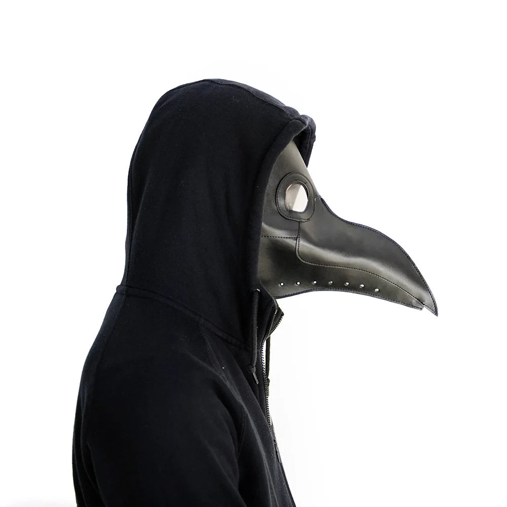Halloween Plague Doctor Masks PU Leather Medieval Steampunk Mask For Face Fashion Bird Beak Mask Halloween Cosplay Prop Mask