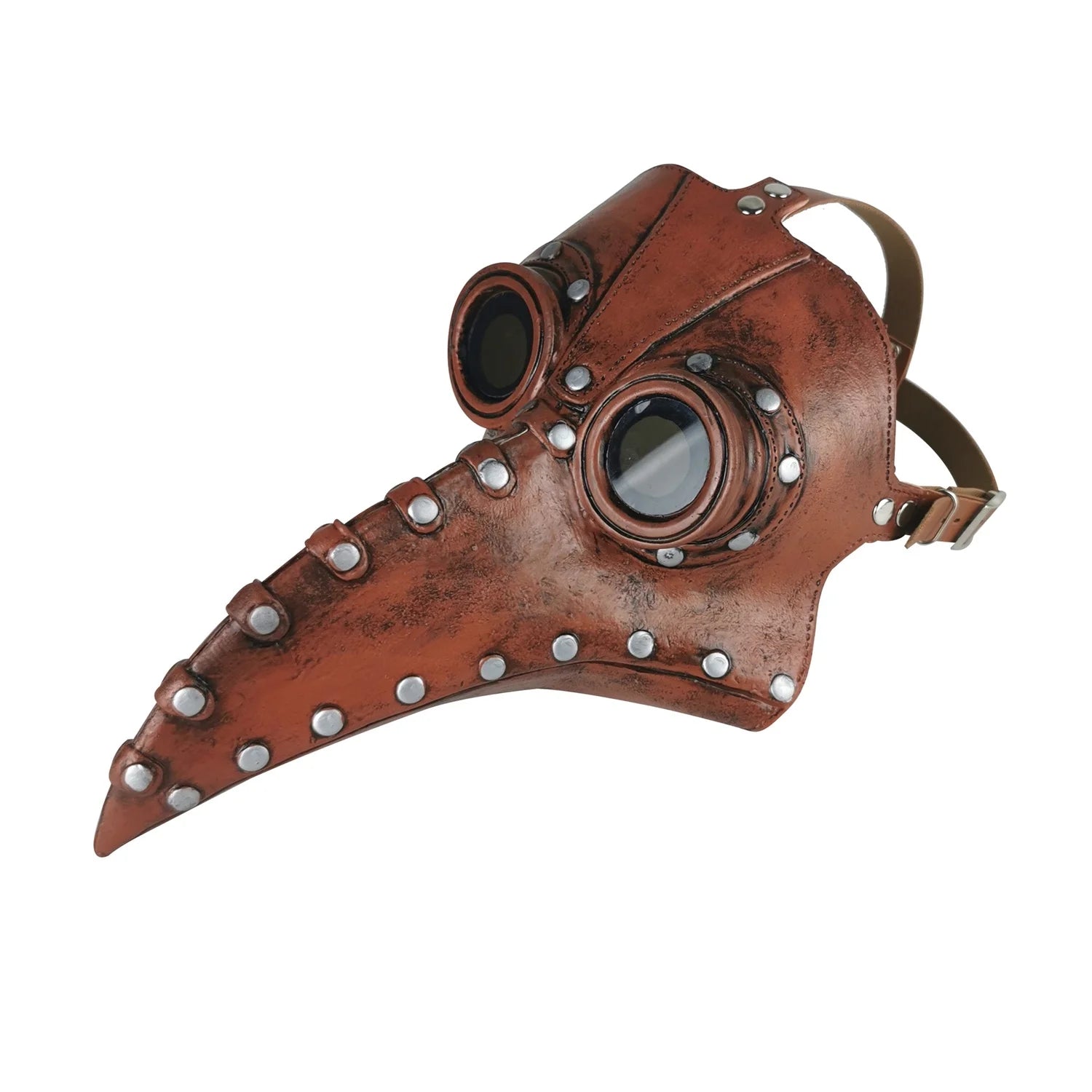 Halloween Plague Doctor Masks PU Leather Medieval Steampunk Mask For Face Fashion Bird Beak Mask Halloween Cosplay Prop Mask