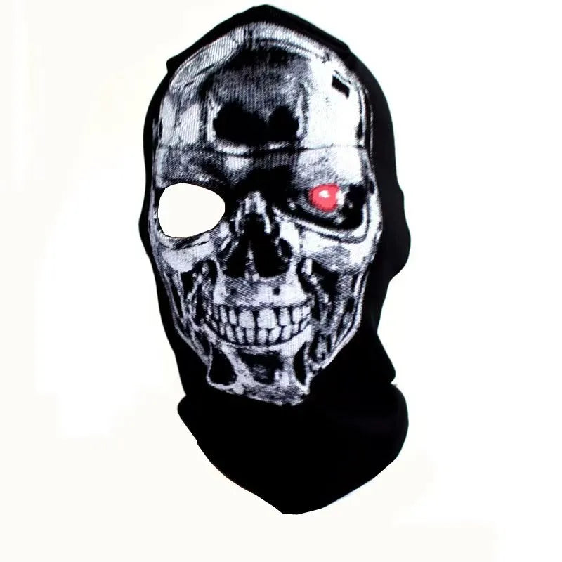 Halloween new mask Black Mask Balaclava Beanies Hats Men Ghost Skull Full Face Warmly Mask Hood Beanie Ggorros Hombre Casquette