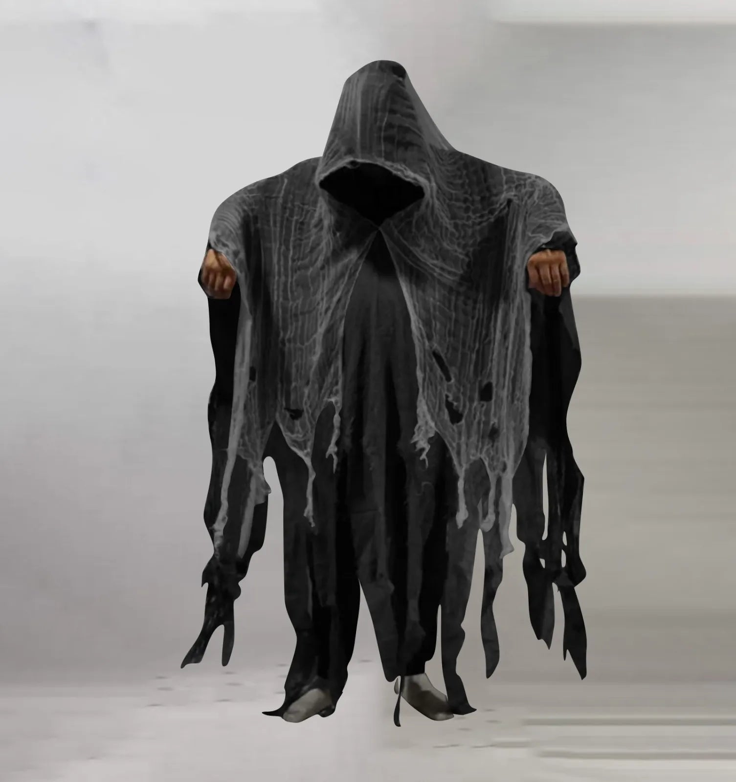Halloween Ghost Costume Cosplay Adult Death Cloak Horror Zombie Tattered Hooded Capes Halloween Skull Skeleton Cosplay Costume