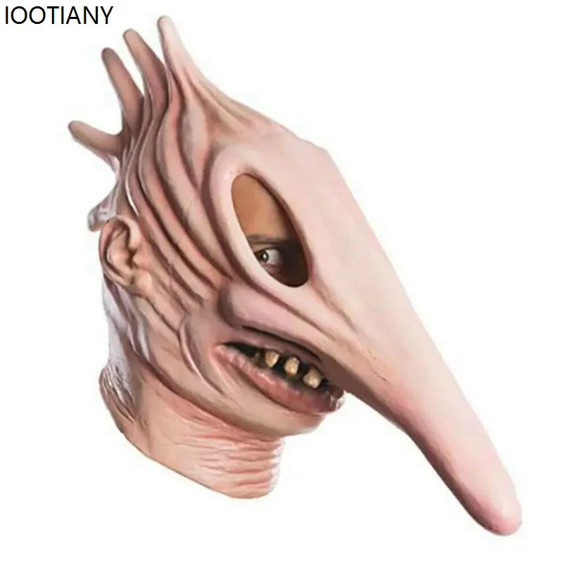 Halloween Movie Horror Mask Role Play Props Bird Beak Full Head Mask Couple Carnival Masquerade Dress Up Horror Mask Head Cover