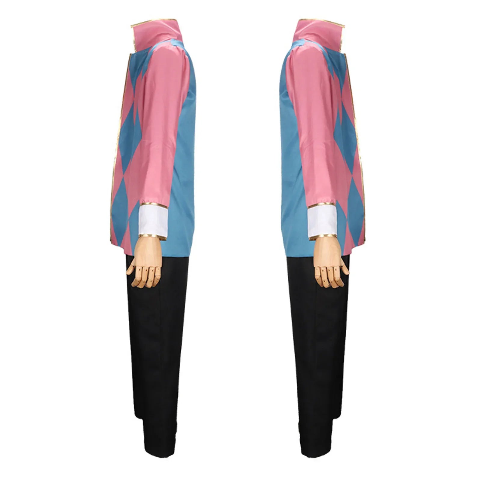 Halloween  Costume de Cosplay pour hommes, manteau de Cosplay Howl, chemise, pantalon avec collier
