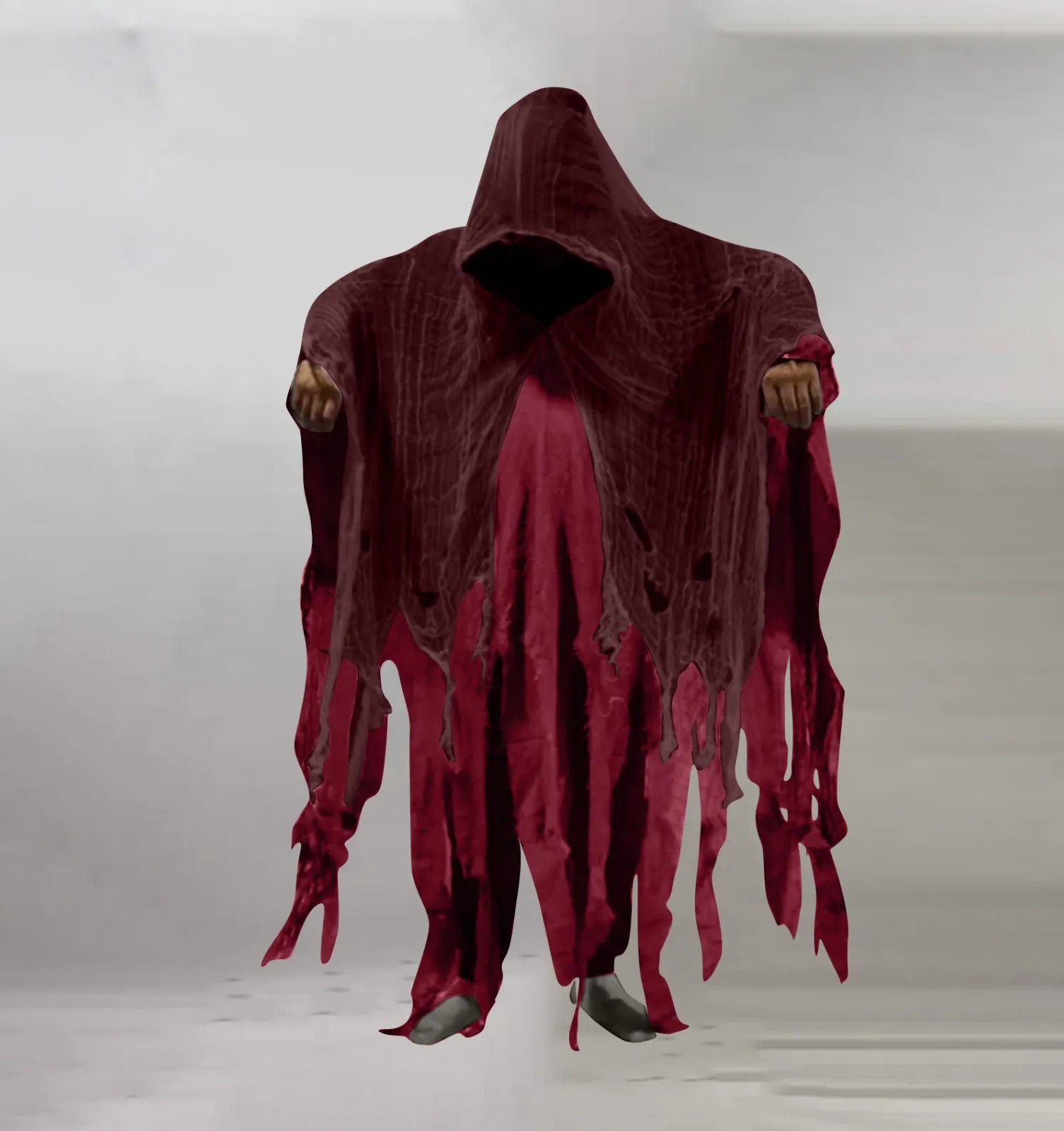 Halloween Ghost Costume Cosplay Adult Death Cloak Horror Zombie Tattered Hooded Capes Halloween Skull Skeleton Cosplay Costume