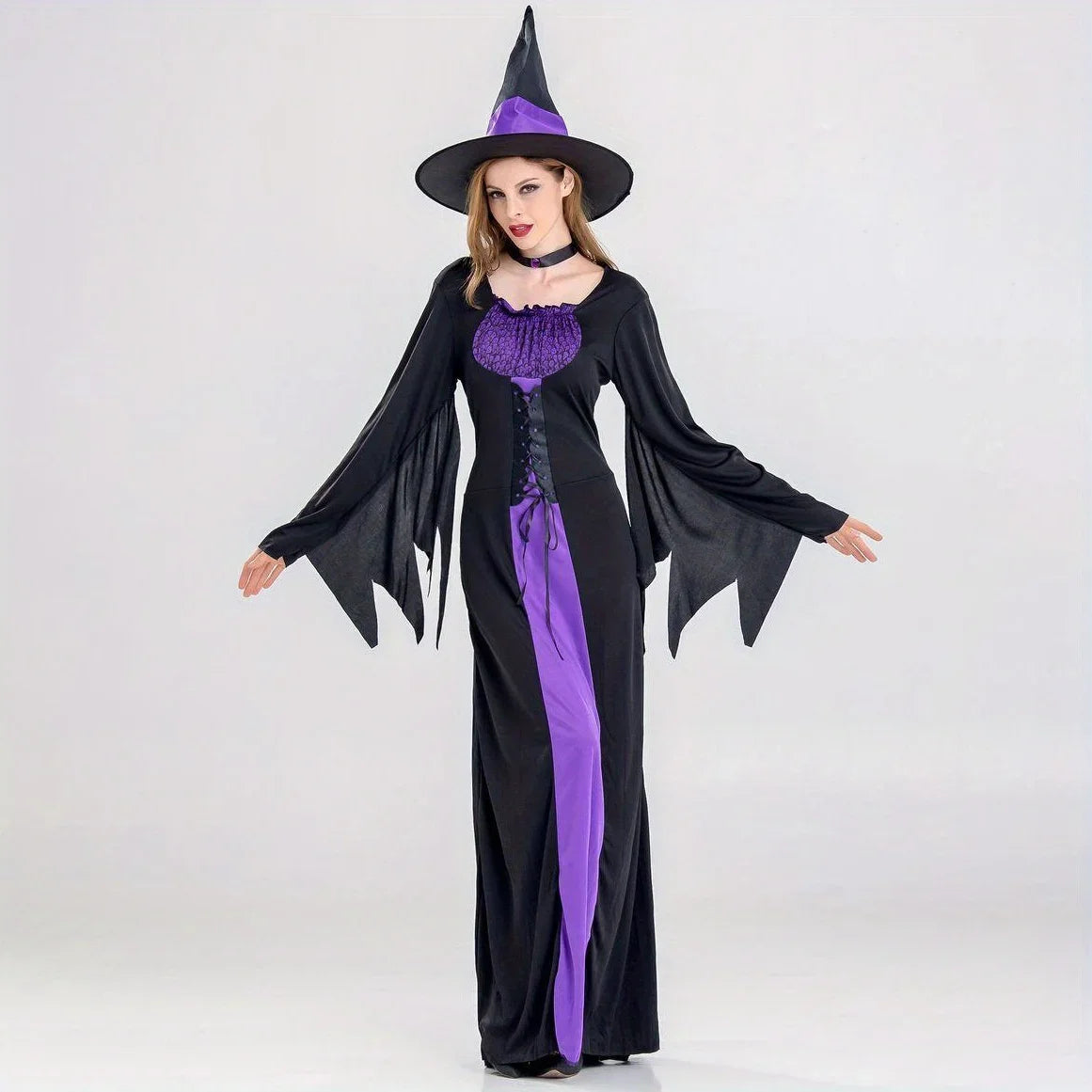 Halloween Gothic Witch Costumes Cosplay Outfits Masquerade Performance Uniforms