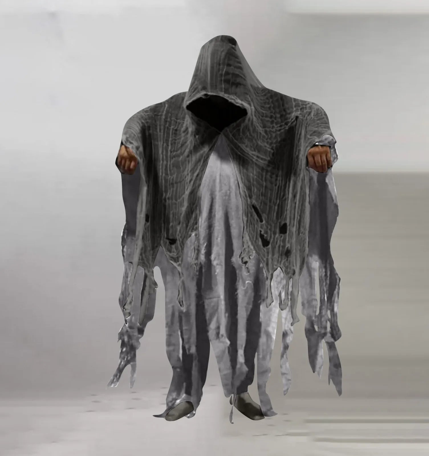 Halloween Ghost Costume Cosplay Adult Death Cloak Horror Zombie Tattered Hooded Capes Halloween Skull Skeleton Cosplay Costume