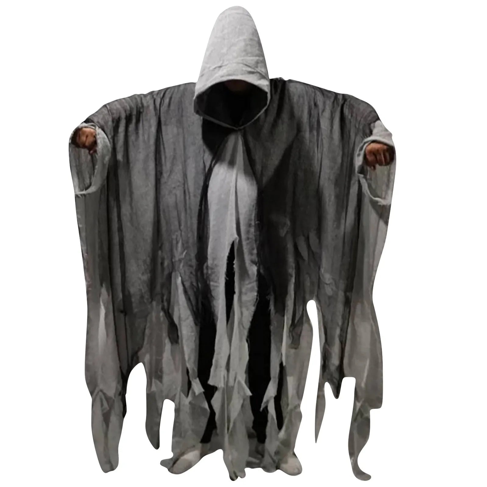 Halloween Ghost Costume Cosplay Adult Death Cloak Horror Zombie Tattered Hooded Capes Halloween Skull Skeleton Cosplay Costume