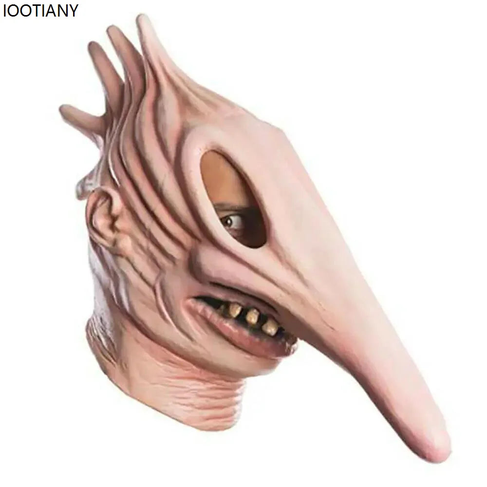 Halloween Movie Horror Mask Role Play Props Bird Beak Full Head Mask Couple Carnival Masquerade Dress Up Horror Mask Head Cover