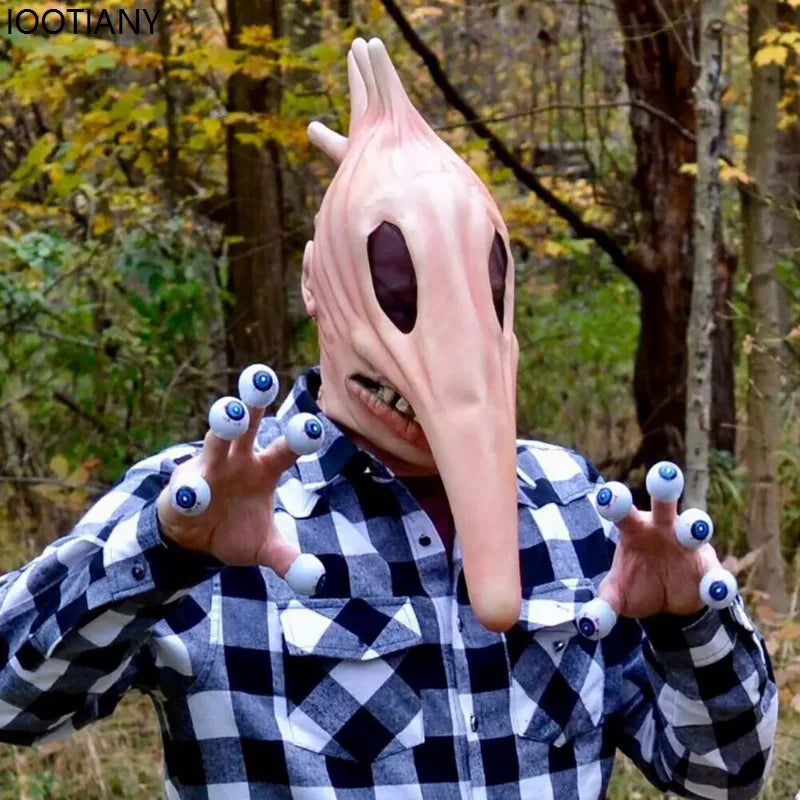 Halloween Movie Horror Mask Role Play Props Bird Beak Full Head Mask Couple Carnival Masquerade Dress Up Horror Mask Head Cover