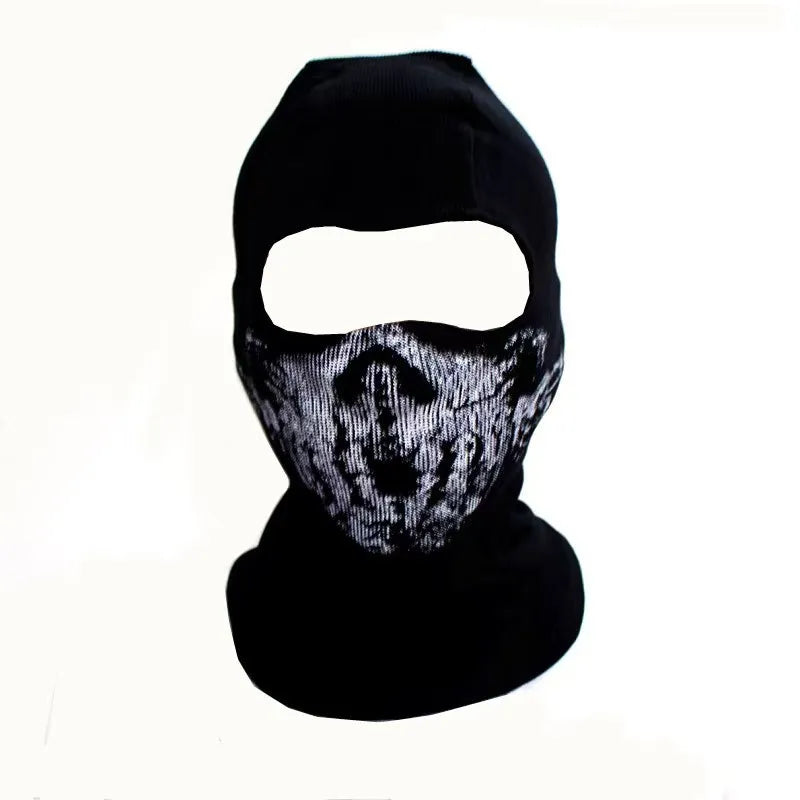 Halloween new mask Black Mask Balaclava Beanies Hats Men Ghost Skull Full Face Warmly Mask Hood Beanie Ggorros Hombre Casquette