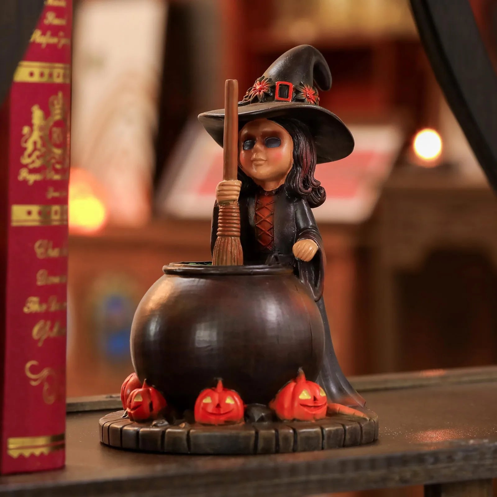 Halloween Witch Decoration, Resin Decoration, Home Desktop, Party, Witch Hat, Creative Halloween Home Tabletop Decoration