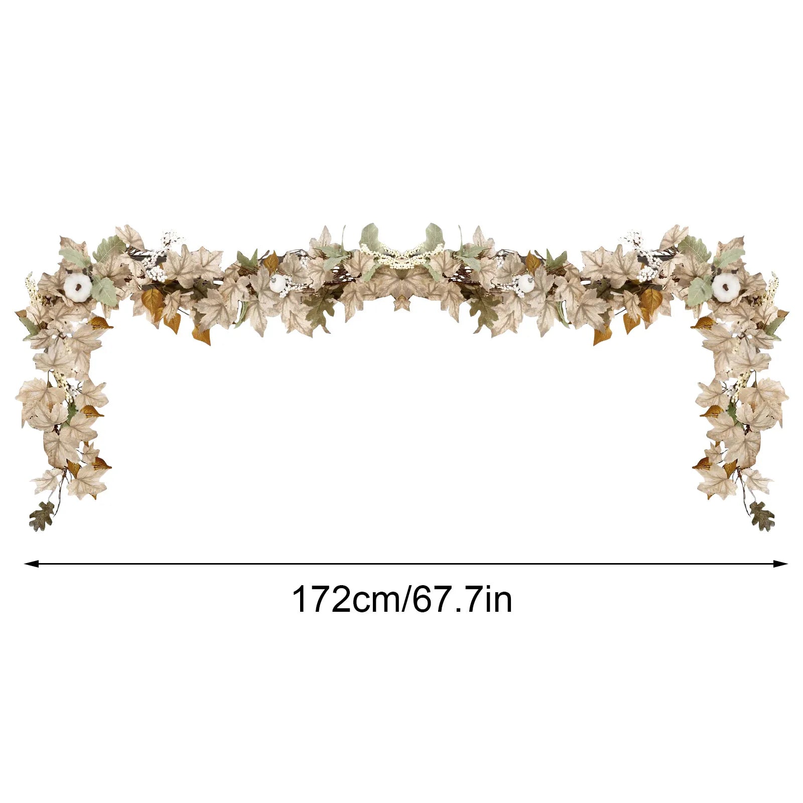 Thanksgiving Halloween Home Decorations Wreath Garland Autumn Maple Leaf Pumpkin Berry Home Party Atmosphere Setting